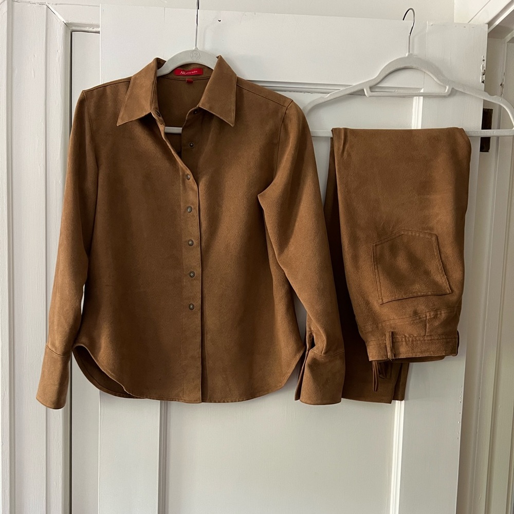 Tan Suede Jacket and Pants